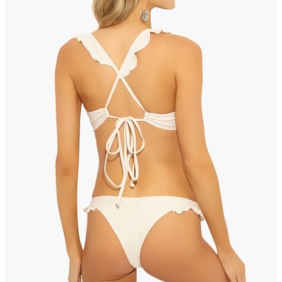Gillia Clothing Sonia ruffle strap bikini bottom NWT - Picture 2 of 6